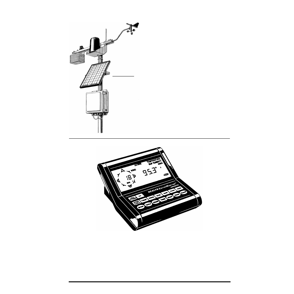 Chapter 2, Healthenviromonitor overview, The keyboard | DAVIS Health EnviroMonitor: Console User Manual | Page 4 / 60