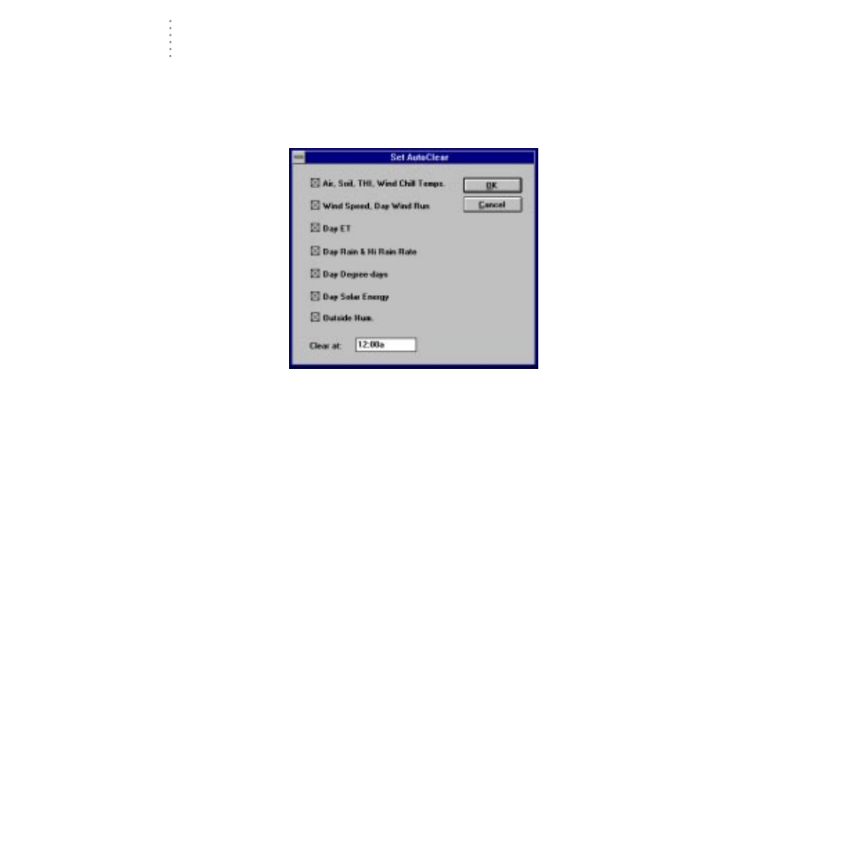 Set auto clear | DAVIS GroWeatherLink Software User Manual | Page 49 / 108