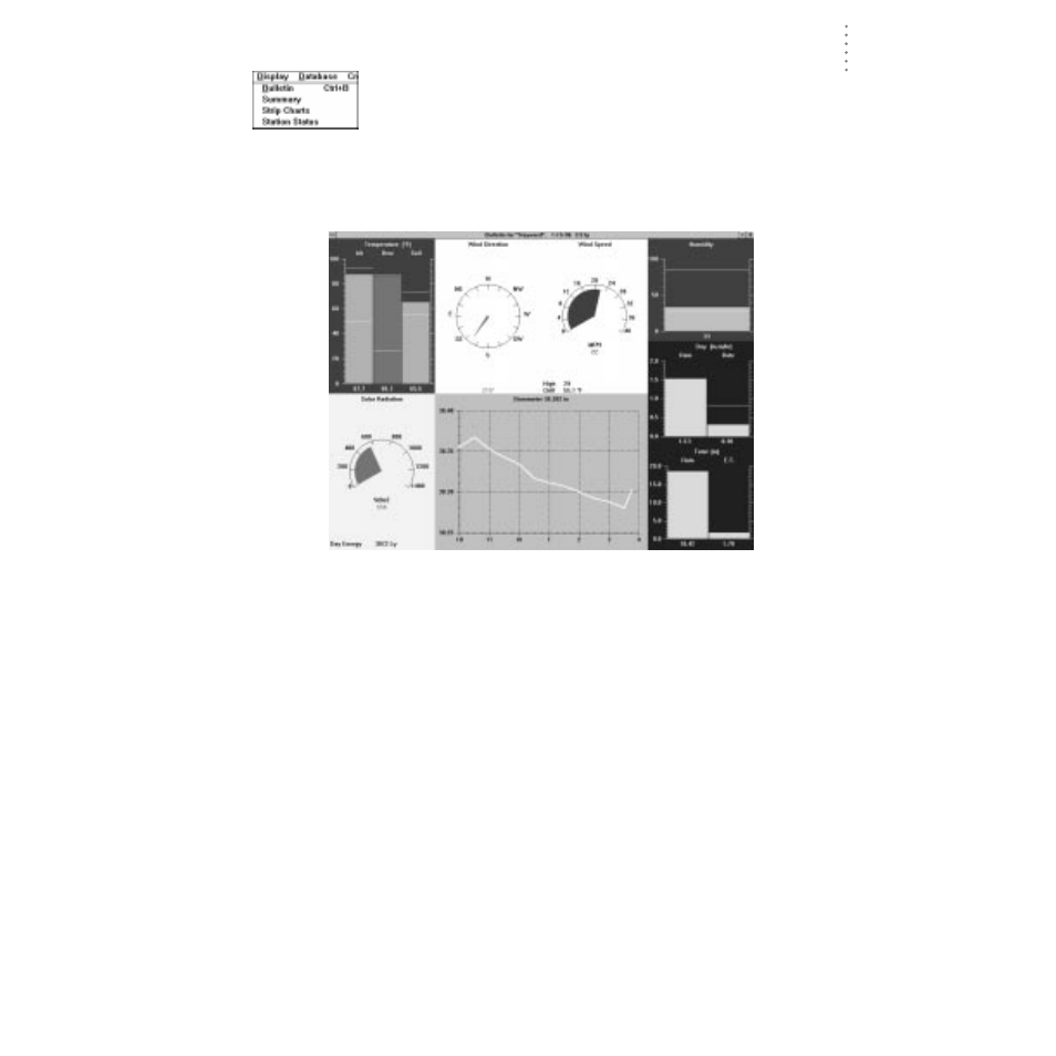Display menu, Bulletin | DAVIS GroWeatherLink Software User Manual | Page 52 / 108