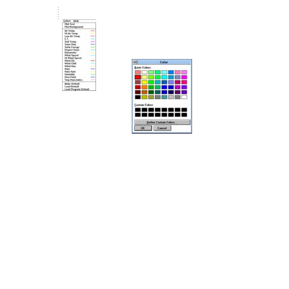 Colors menu | DAVIS GroWeatherLink Software User Manual | Page 79 / 108