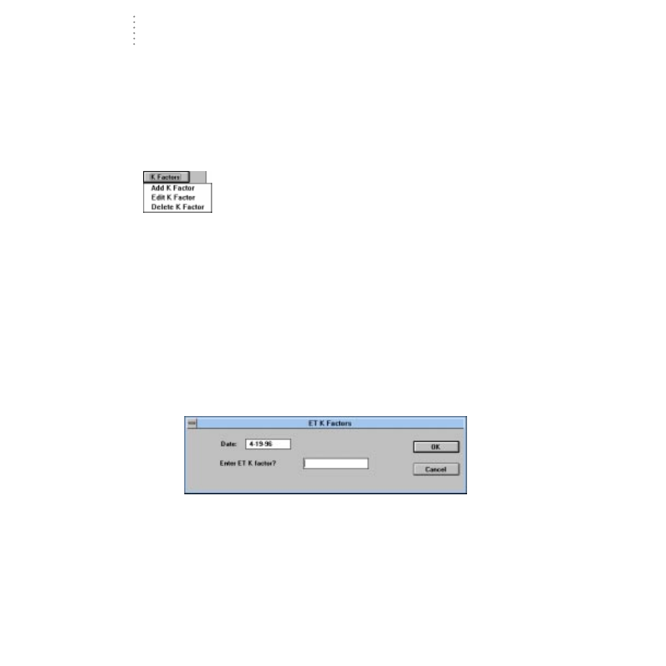 K factors | DAVIS GroWeatherLink Software User Manual | Page 93 / 108