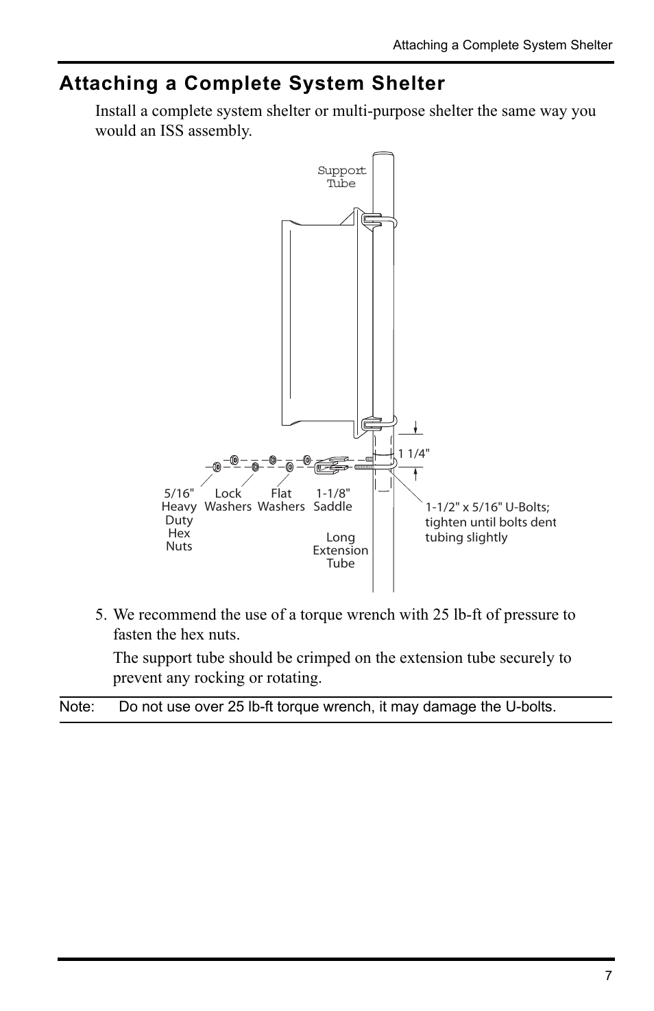 Attaching a complete system shelter | DAVIS Mounting Tripod Kit User Manual | Page 7 / 8