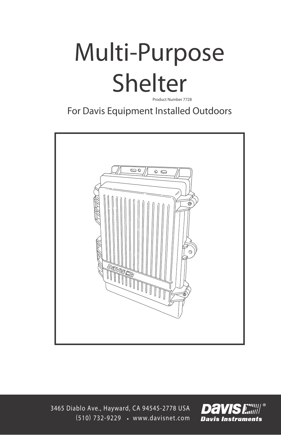 DAVIS Multi-purpose Shelter User Manual | 12 pages