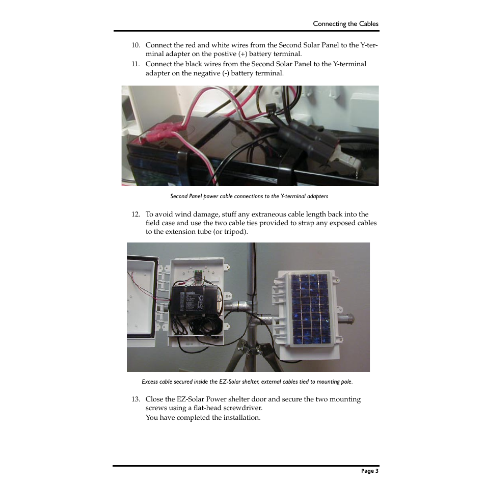 DAVIS Second Solar Panel for EZ-Mount Solar Power Kit User Manual | Page 3 / 4