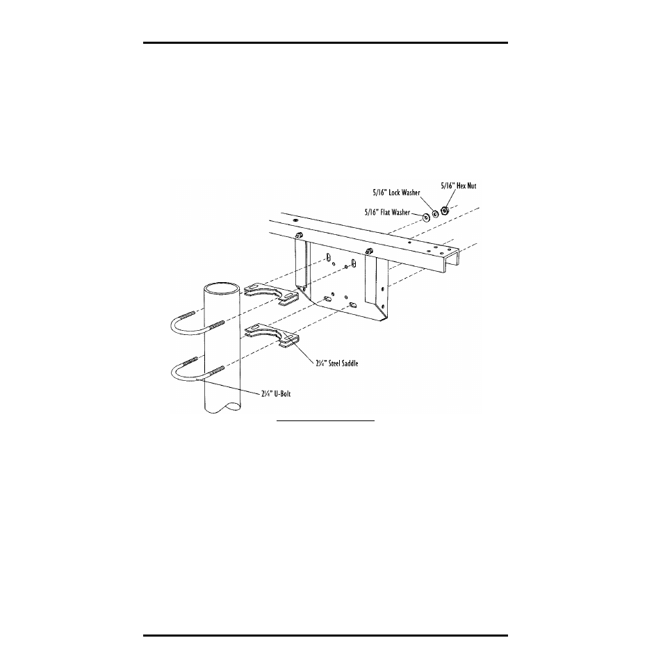 Mounting the sensor mounting arm on a large pipe | DAVIS Sensor Mounting Arm for GroWeather, EnviroMonitor, Weather Monitor & Wizard User Manual | Page 14 / 16