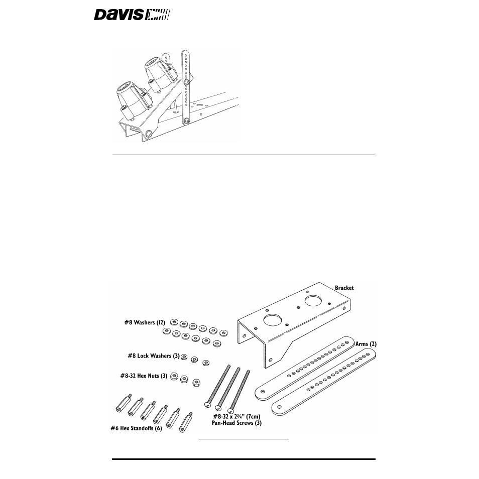 DAVIS Sensor Tilting Bracket for GroWeather or EnviroMonitor User Manual | 8 pages