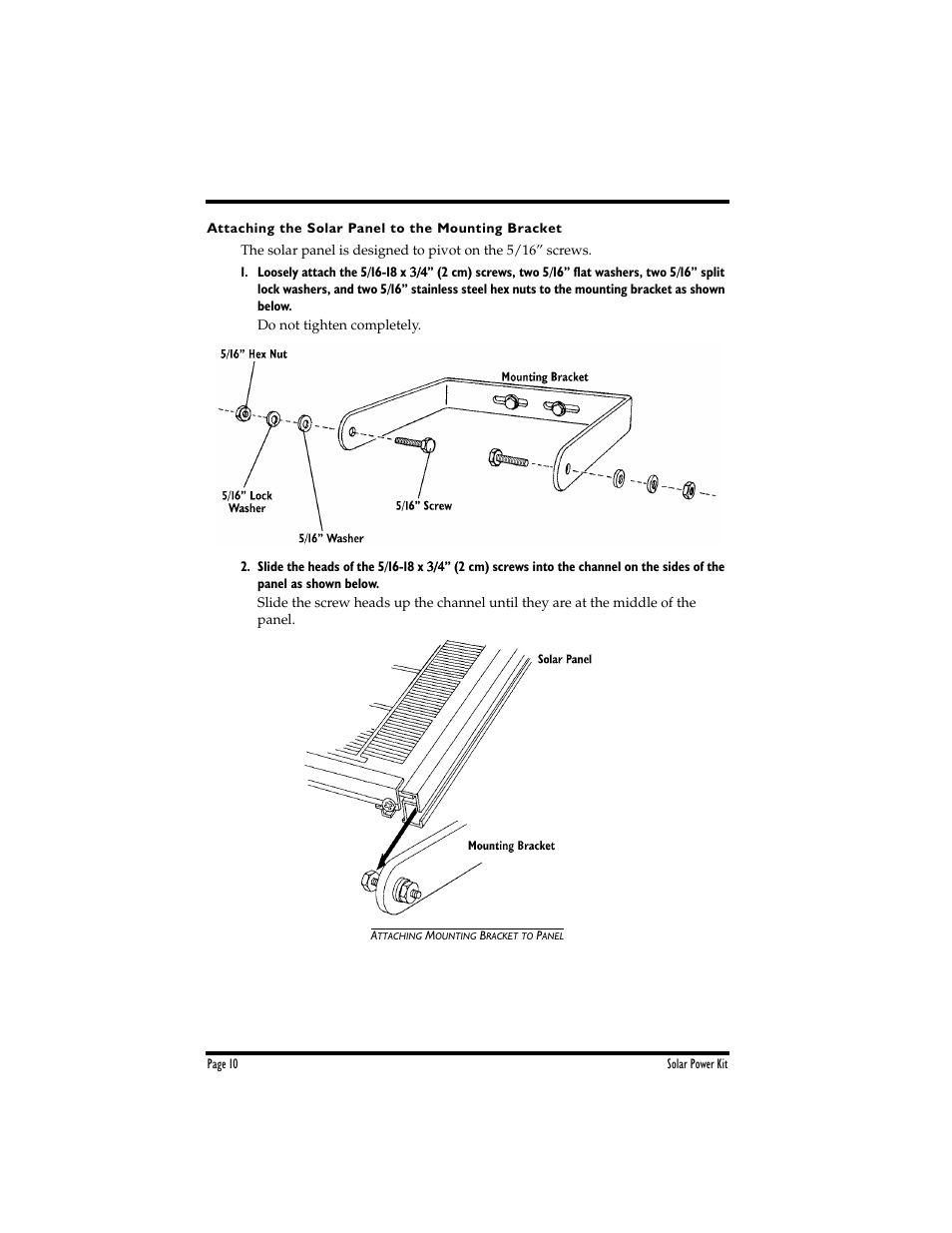 DAVIS Solar Power Kit for Non-Vantage Pro Stations User Manual | Page 10 / 16