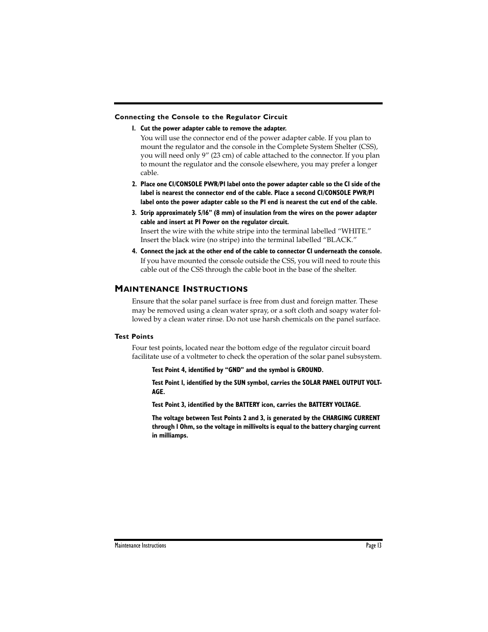 DAVIS Solar Power Kit for Non-Vantage Pro Stations User Manual | Page 13 / 16