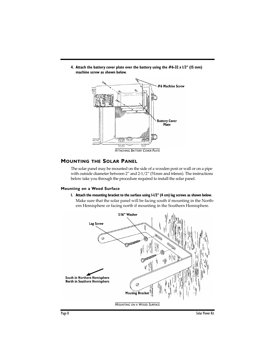 DAVIS Solar Power Kit for Non-Vantage Pro Stations User Manual | Page 8 / 16