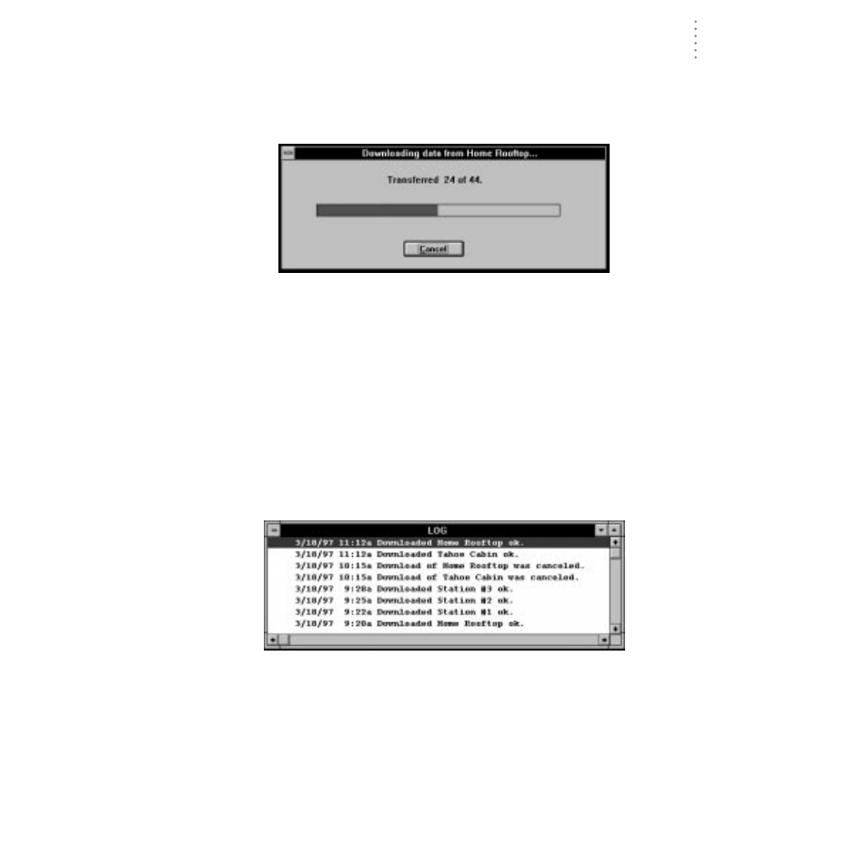 View log | DAVIS WeatherLink for Windows 4.0 User Manual | Page 26 / 116