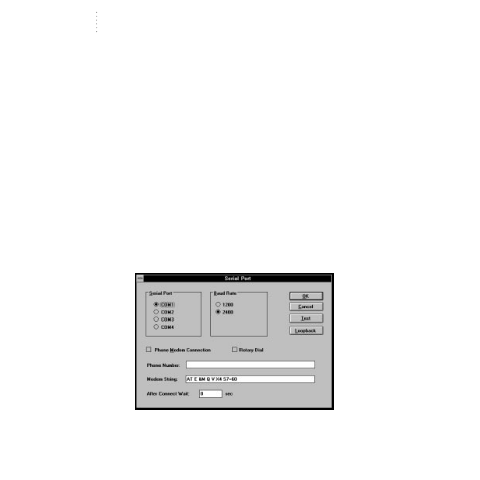 Serial port | DAVIS WeatherLink for Windows 4.0 User Manual | Page 29 / 116