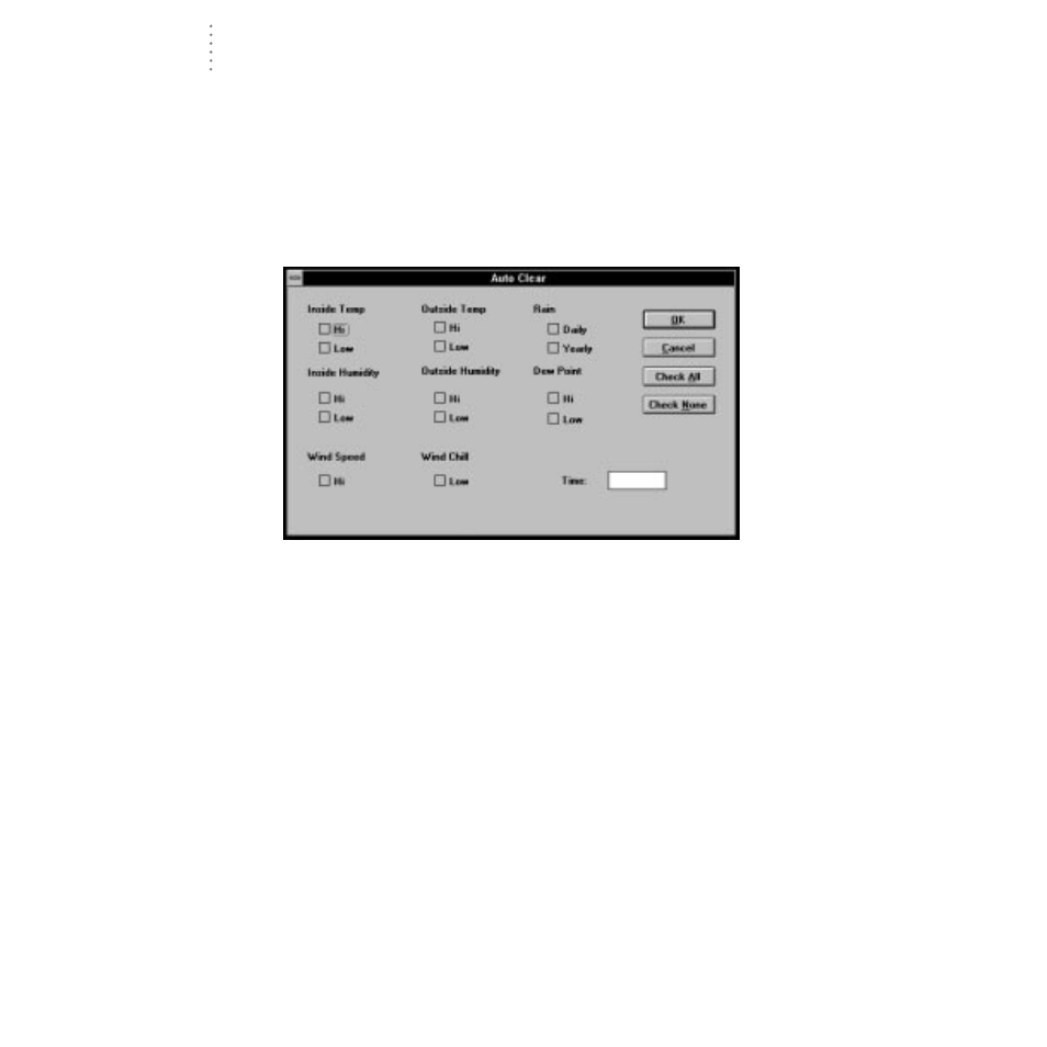 Auto clear | DAVIS WeatherLink for Windows 4.0 User Manual | Page 39 / 116
