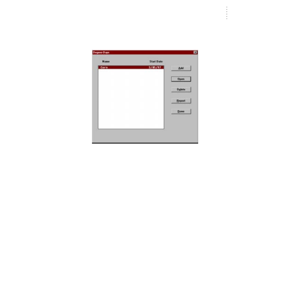 Degree-days | DAVIS WeatherLink for Windows 4.0 User Manual | Page 54 / 116