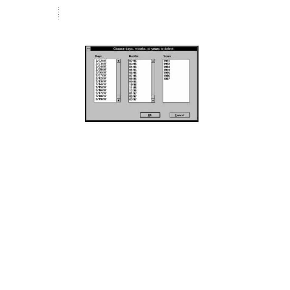 Delete records | DAVIS WeatherLink for Windows 4.0 User Manual | Page 73 / 116