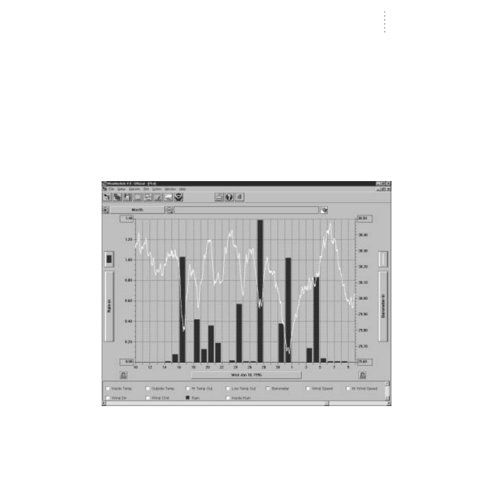 Using the plot window | DAVIS WeatherLink for Windows 4.0 User Manual | Page 74 / 116
