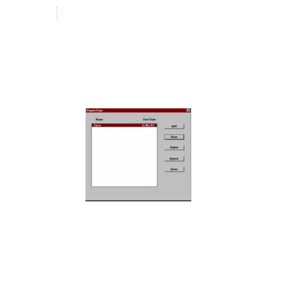 Start a new rainfall database, Degree-days | DAVIS WeatherLink for Windows 4.0 User Manual | Page 93 / 116