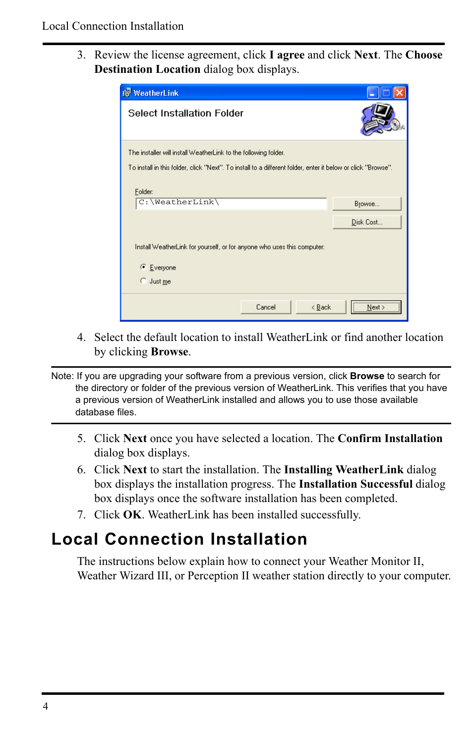 Local connection installation | DAVIS WeatherLink Getting Started Guide User Manual | Page 6 / 20