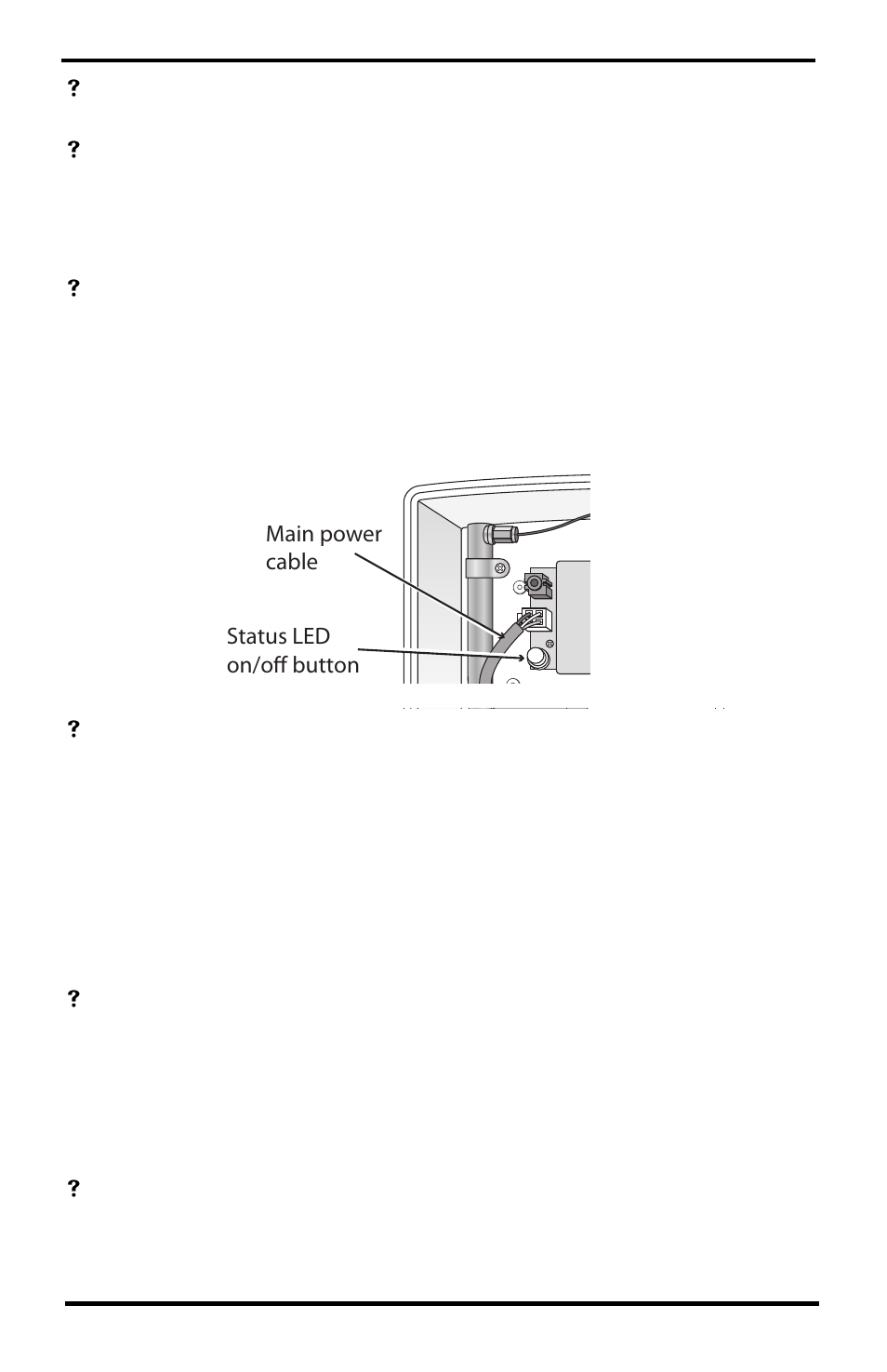 Status led on/off button main power cable | DAVIS Vantage Connect (6620) User Manual | Page 12 / 16