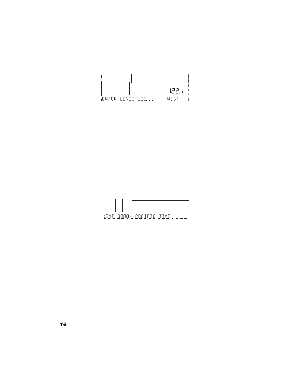 Screen 7: time zone, Screen 8: daylight savings settings | DAVIS Vantage Pro Console User Manual | Page 20 / 60