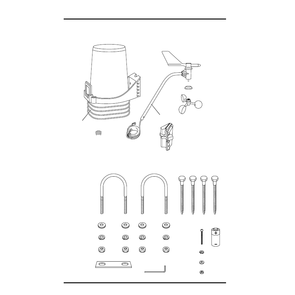 Components, The iss includes these components | DAVIS Vantage Pro ISS, 2002 & earlier User Manual | Page 2 / 32