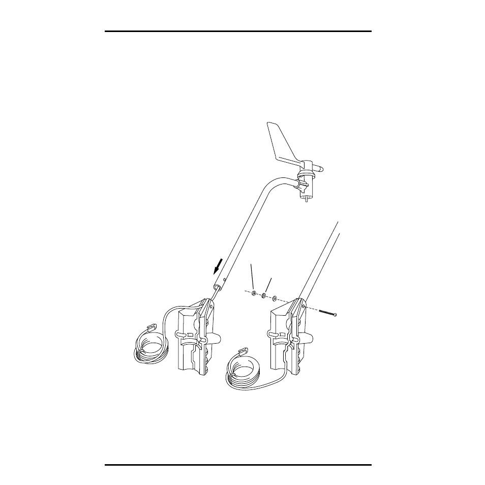 Attaching anemometer arm to base | DAVIS Vantage Pro ISS, 2002 & earlier User Manual | Page 6 / 32