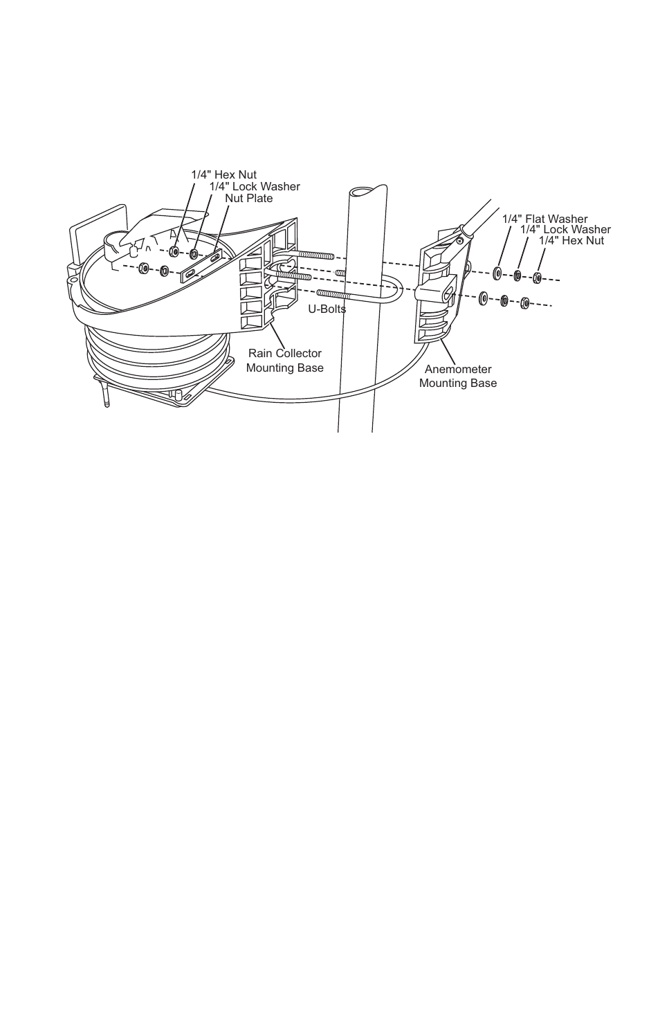 Installing the iss on a pole | DAVIS Vantage Pro ISS, 2003 & later User Manual | Page 15 / 24