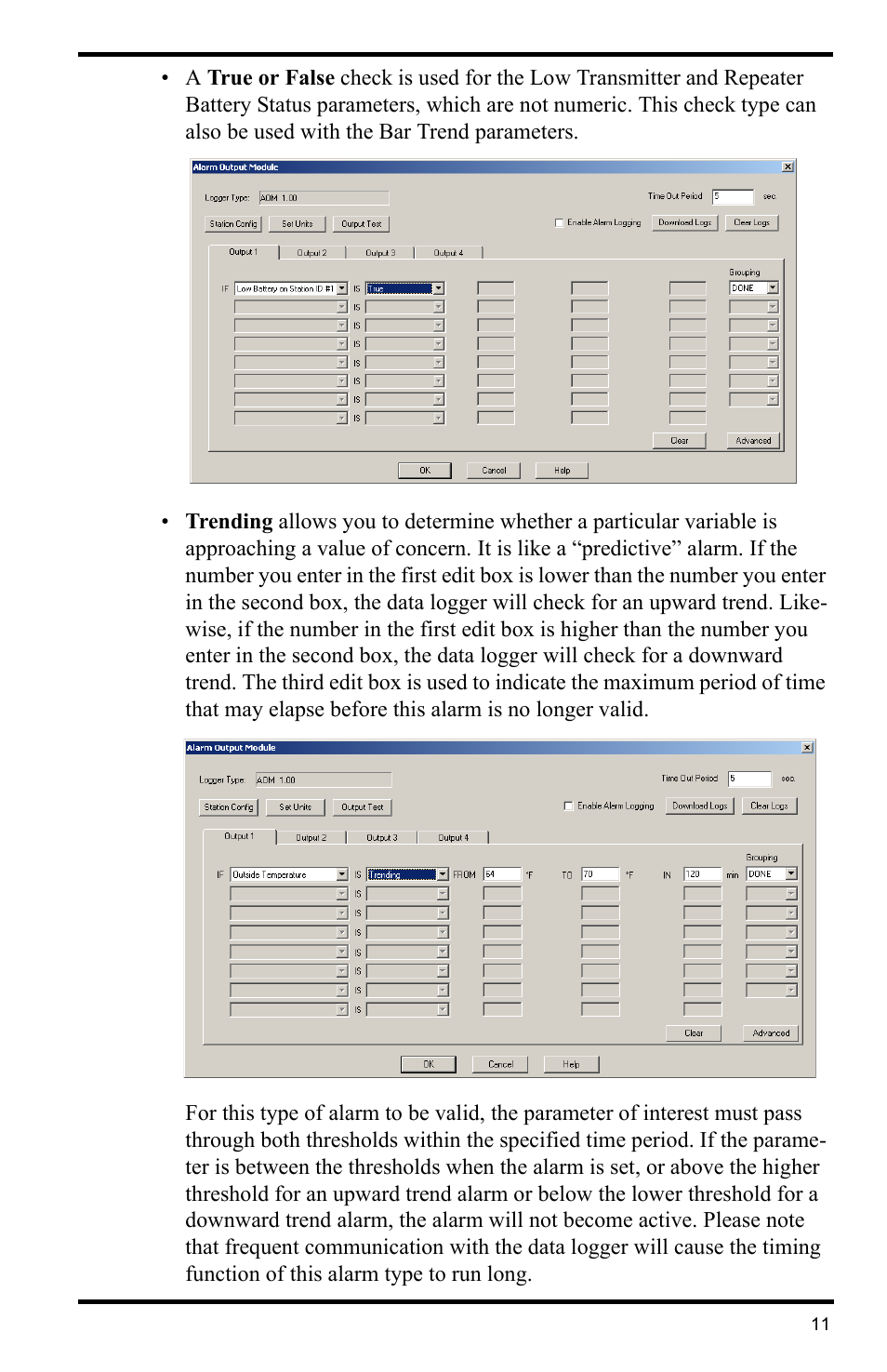DAVIS WeatherLink for Alarm Output Add. User Manual | Page 11 / 16