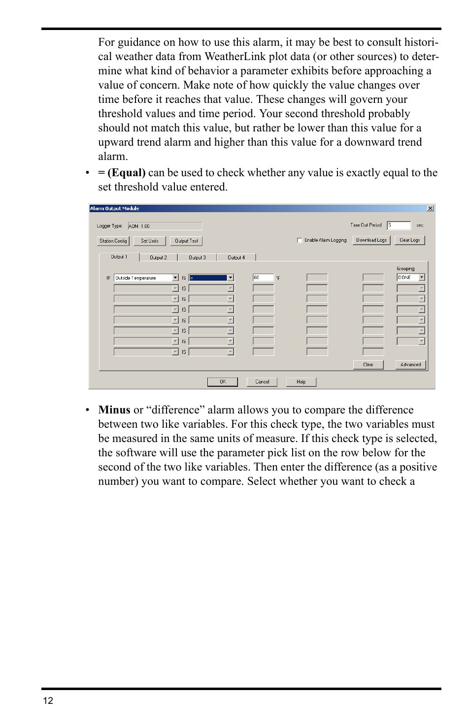 DAVIS WeatherLink for Alarm Output Add. User Manual | Page 12 / 16