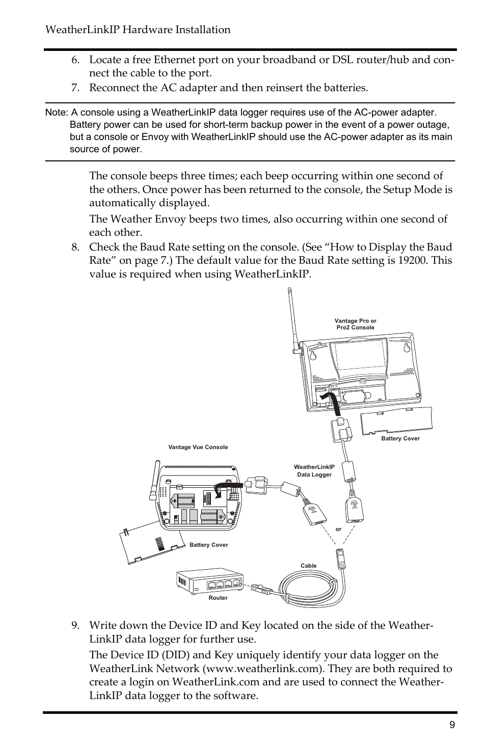 DAVIS WeatherLink Getting Started Guide: Vantage Stations User Manual | Page 11 / 32