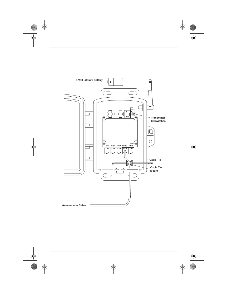 Anemometer transmitter kit connections | DAVIS Anemometer Transmitter Kit Addendum User Manual | Page 2 / 2