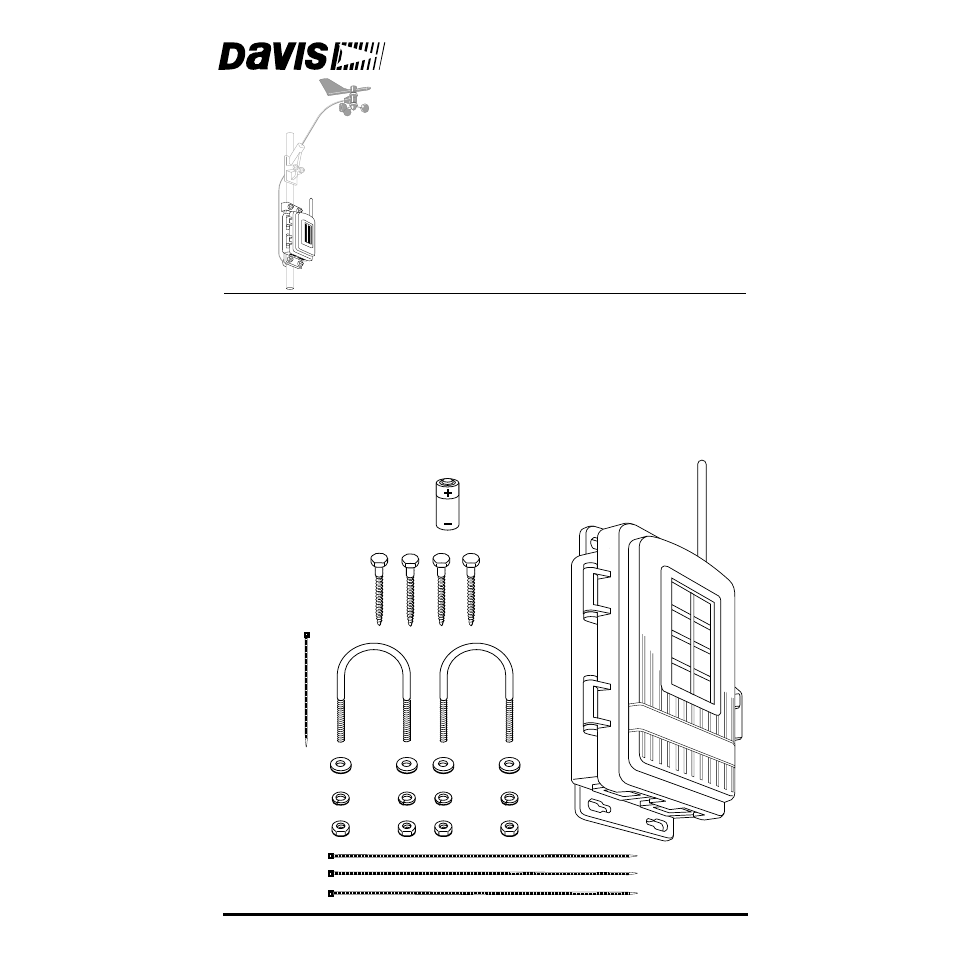 DAVIS Anemometer Transmitter Kit Installation User Manual | 16 pages