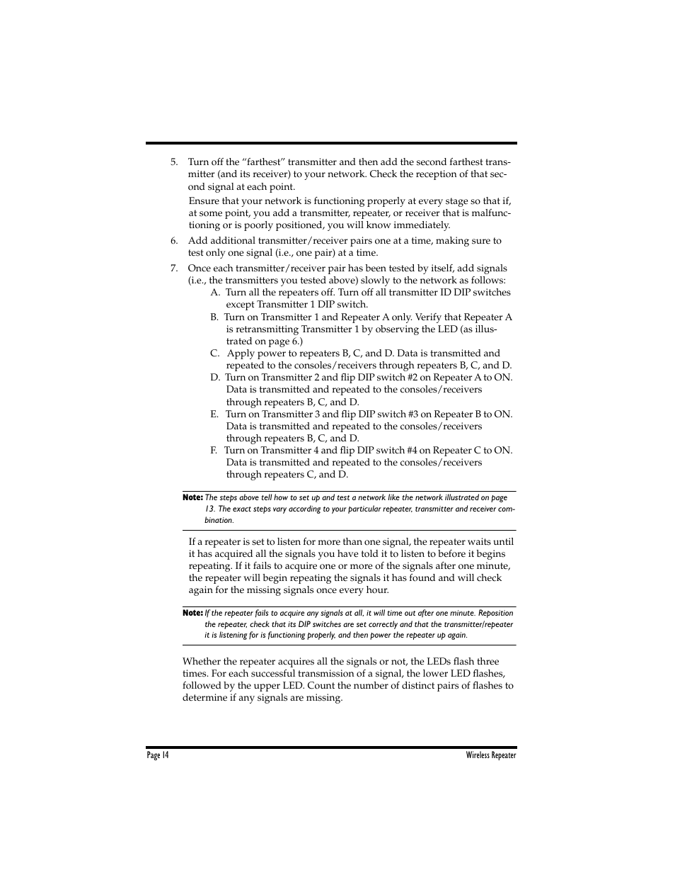 DAVIS Wireless Repeater WITH SOLAR OR AC-POWER User Manual | Page 14 / 16