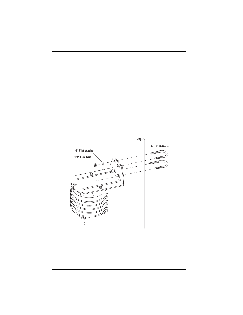 Mounting the temp/hum station, Mounting on a pole | DAVIS Wireless Temp/Hum Station, 2003 & newer User Manual | Page 8 / 12