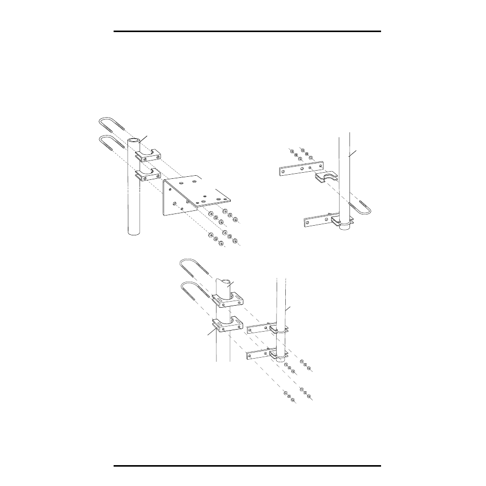 Mounting antenna mast on support pipe | DAVIS Antenna Mast-Mount Kit for Omni-Directional Antenna User Manual | Page 3 / 4