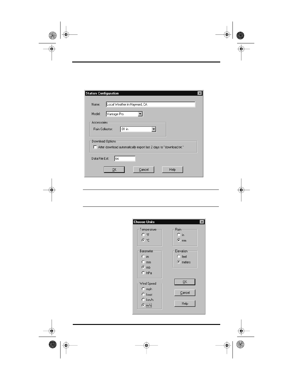 DAVIS Metric Rain Calibration Information User Manual | Page 2 / 2