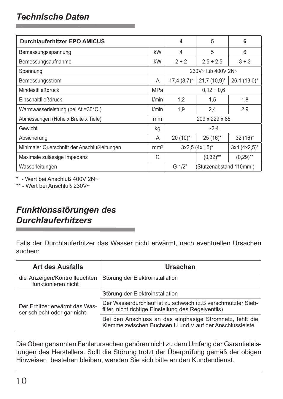 KOSPEL EPO Amicus User Manual | Page 10 / 28