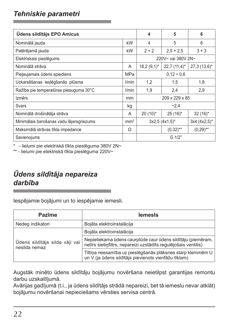 KOSPEL EPO Amicus User Manual | Page 22 / 28