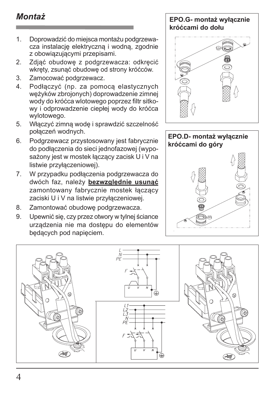 Montaż | KOSPEL EPO Amicus User Manual | Page 4 / 28