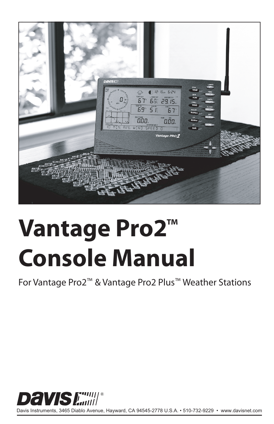 DAVIS Vantage Pro2 Console User Manual | 56 pages