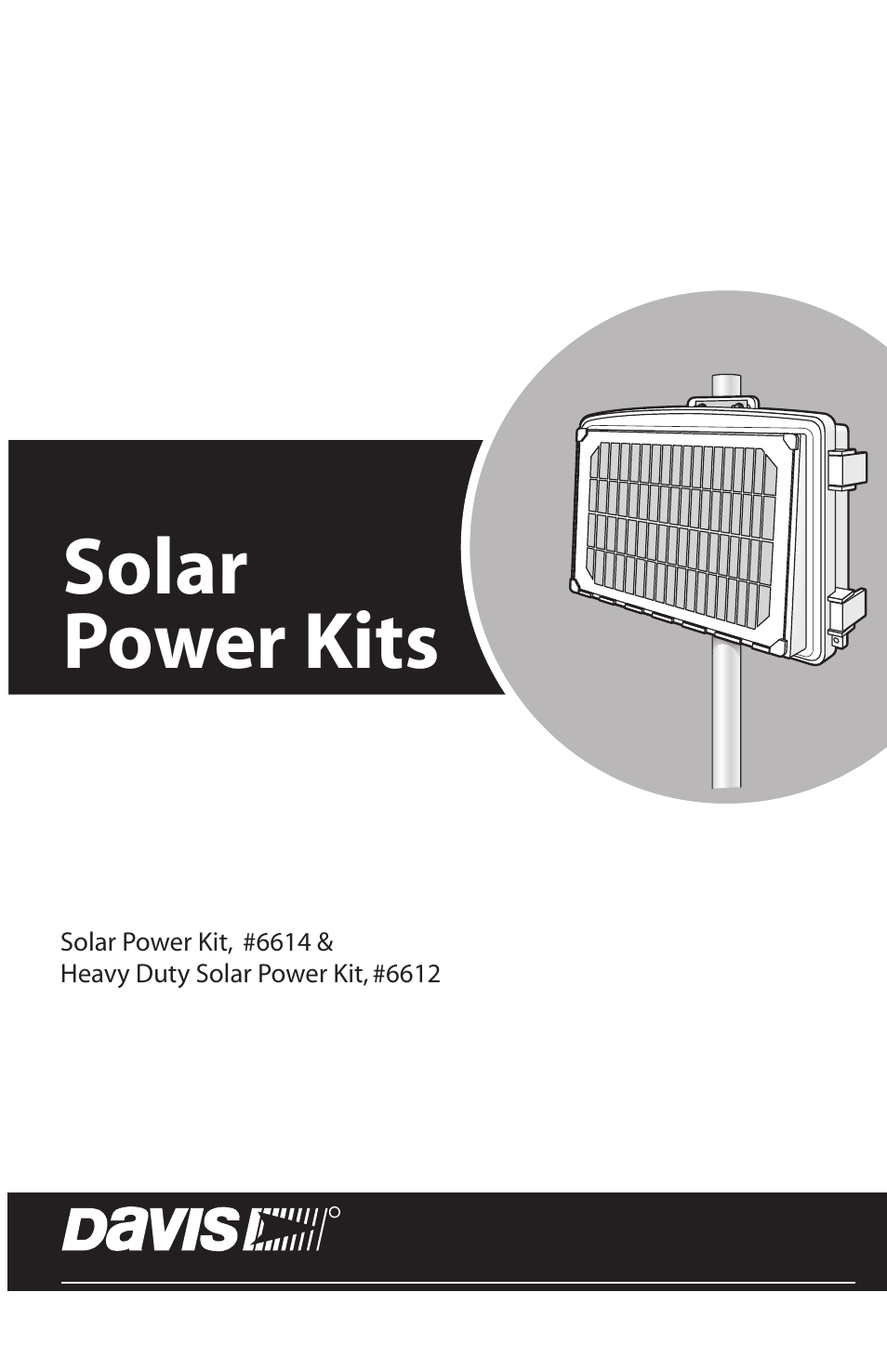 DAVIS Solar Power Kits (6612, 6614) User Manual | 23 pages