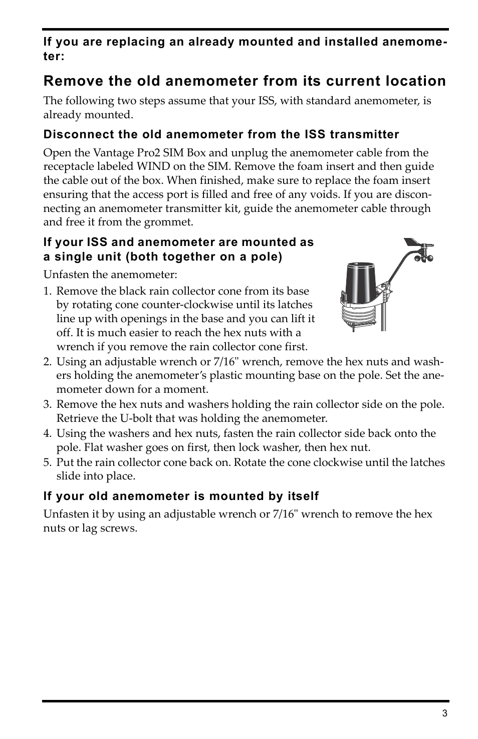 DAVIS Universal Anemometer Interface for Vantage Pro2 User Manual | Page 3 / 12