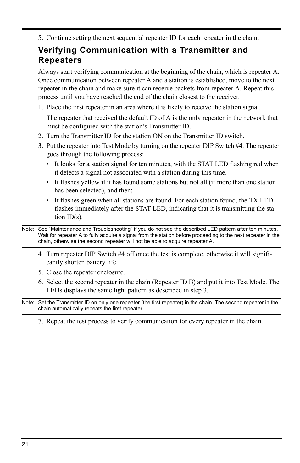 DAVIS Wireless Repeater (7626, 7627) User Manual | Page 24 / 48