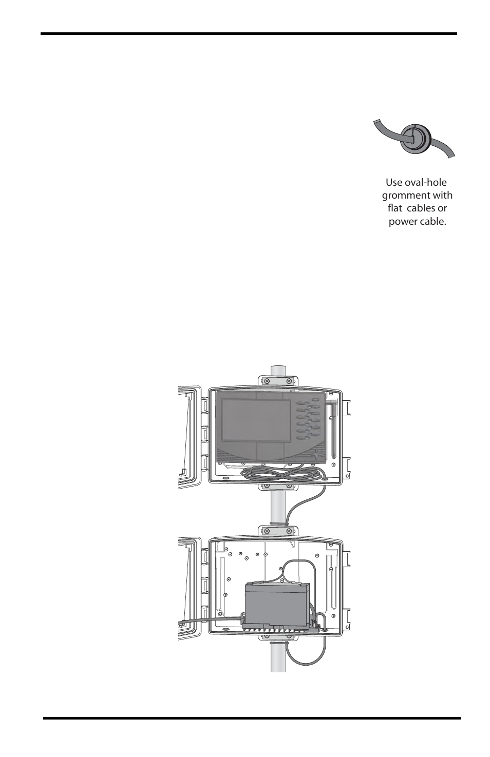 Routing cables from the shelter, Using the universal shelter with a solar power kit | DAVIS Universal Shelter (6618) User Manual | Page 4 / 7