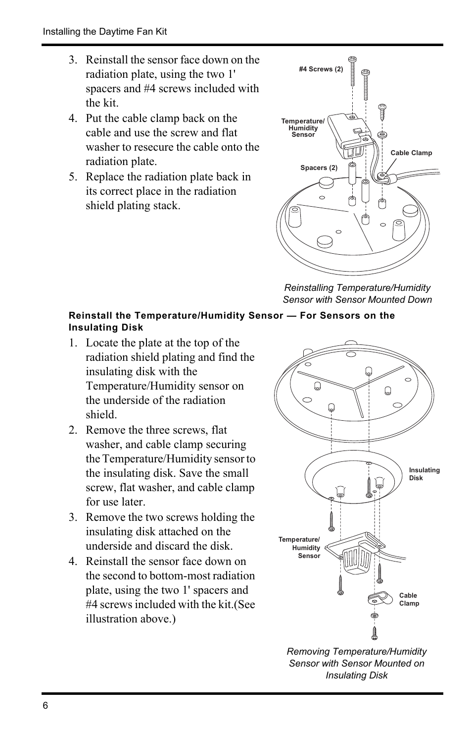 DAVIS Vantage Pro2/Pro2 Plus: Daytime Fan Asp. Radiation Shield Kit User Manual | Page 6 / 16