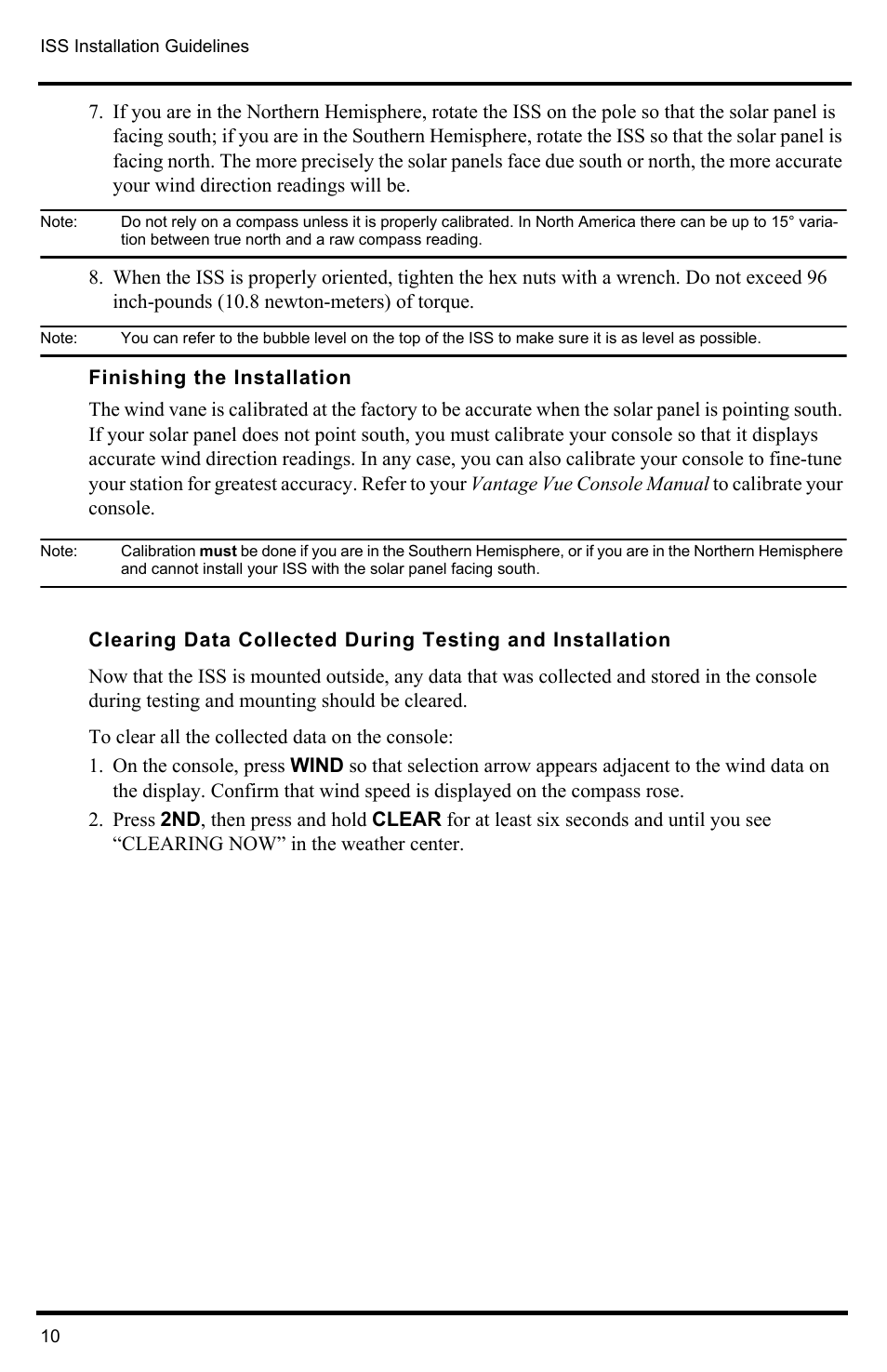 DAVIS Vantage Vue Integrated Sensor Suite Manual User Manual | Page 12 / 16