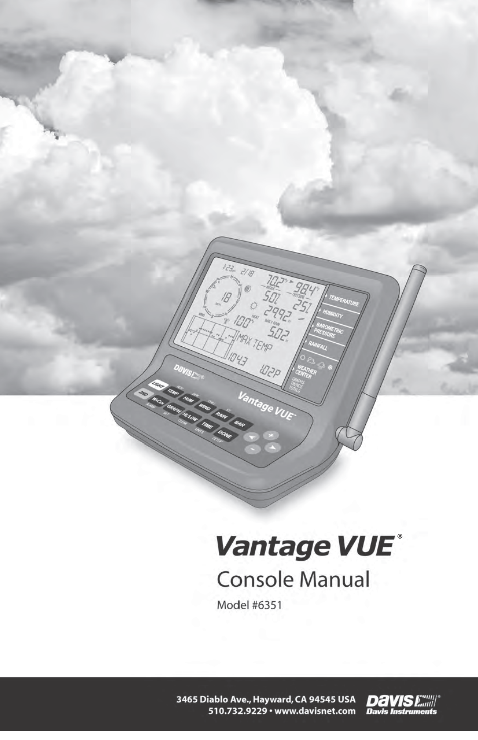 DAVIS Vantage Vue Wireless Console Manual User Manual | 56 pages