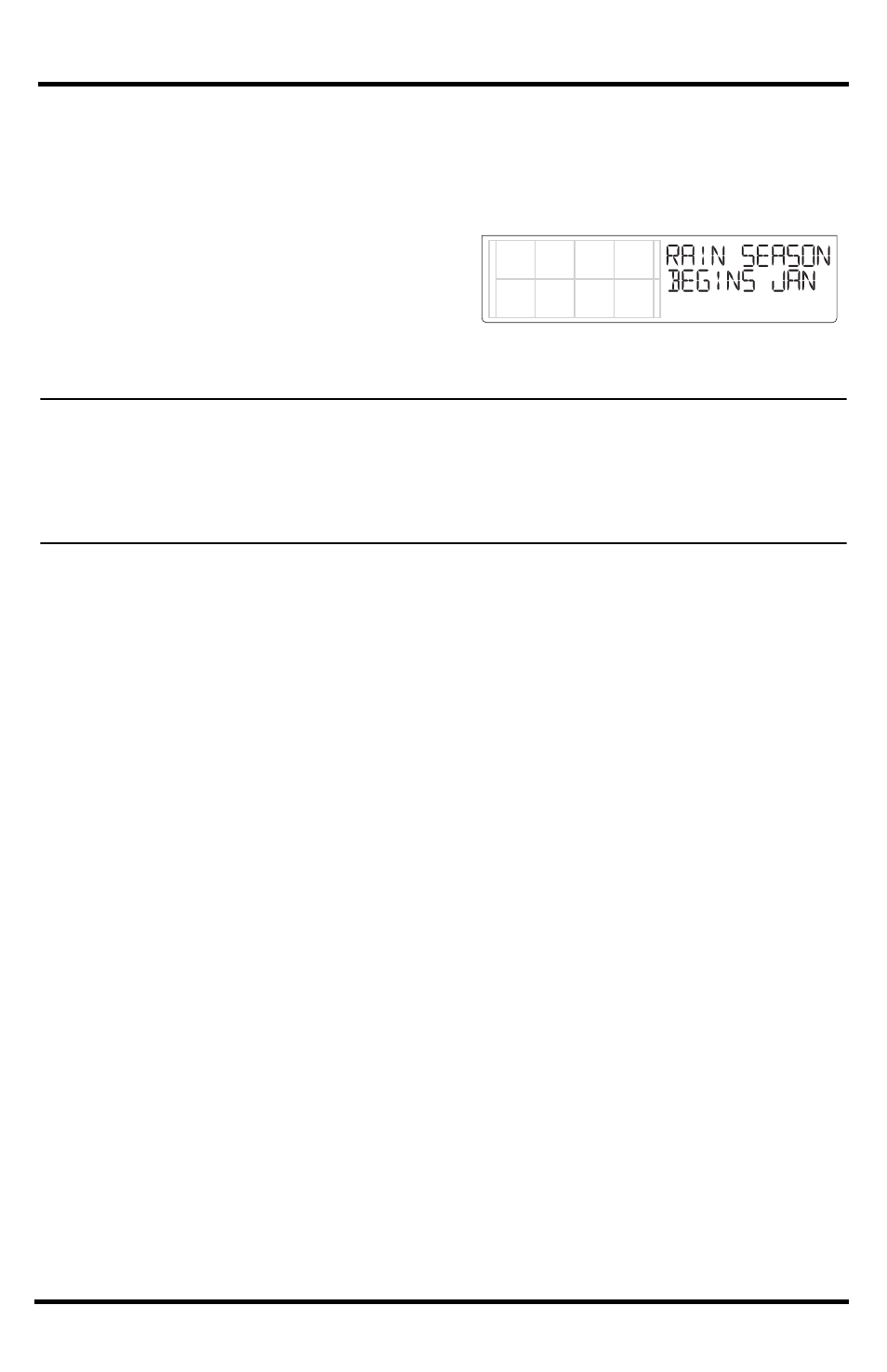 Screen 14: rain season | DAVIS Vantage Vue Wireless Console Manual User Manual | Page 17 / 56
