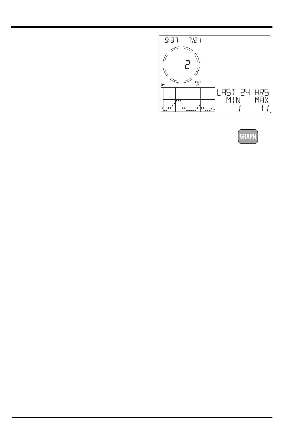 Viewing graphs, Graph | DAVIS Vantage Vue Wireless Console Manual User Manual | Page 38 / 56
