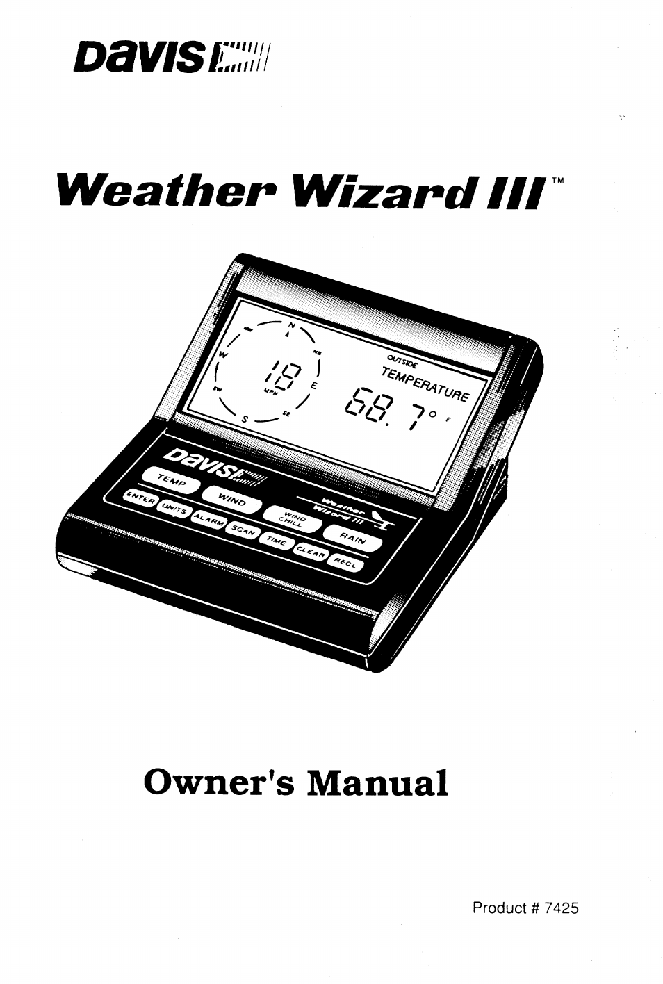 DAVIS Weather Wizard III User Manual | 37 pages