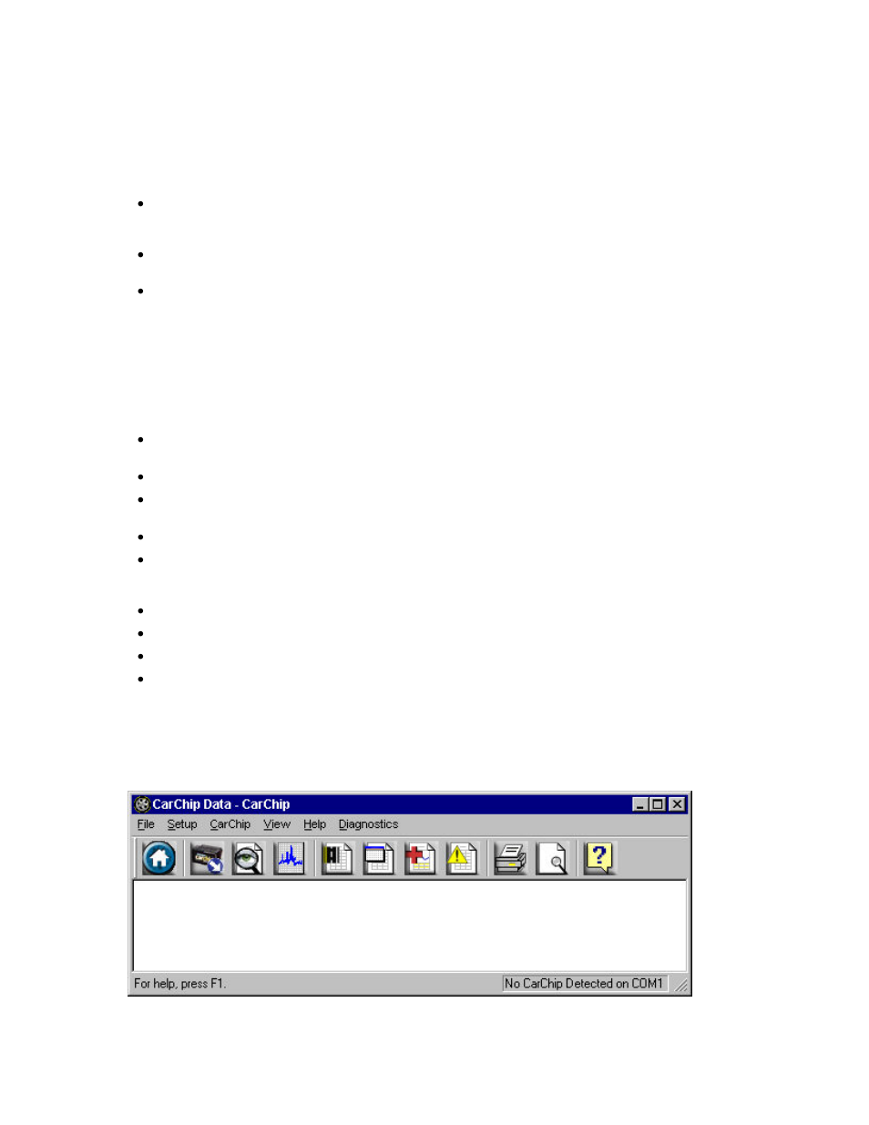 Exporting data, File menu commands, Tool bar | DAVIS CarChip Online Help (8210, 8211, 8220, 8225) User Manual | Page 14 / 67
